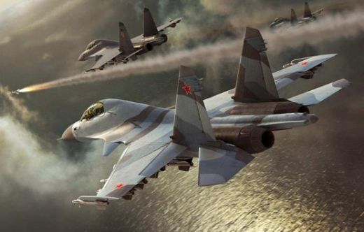 Руските ВКС изпепелиха над 100 ислямисти и техниката им в Палмира